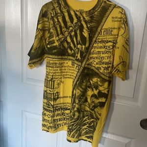 MMA ELITE T-shirt 100% Cotton sz L Yellow